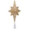 Lighted Frosted Clear and Gold Scroll Star of Bethlehem Christmas Tree Topper - 11" - Clear Lights